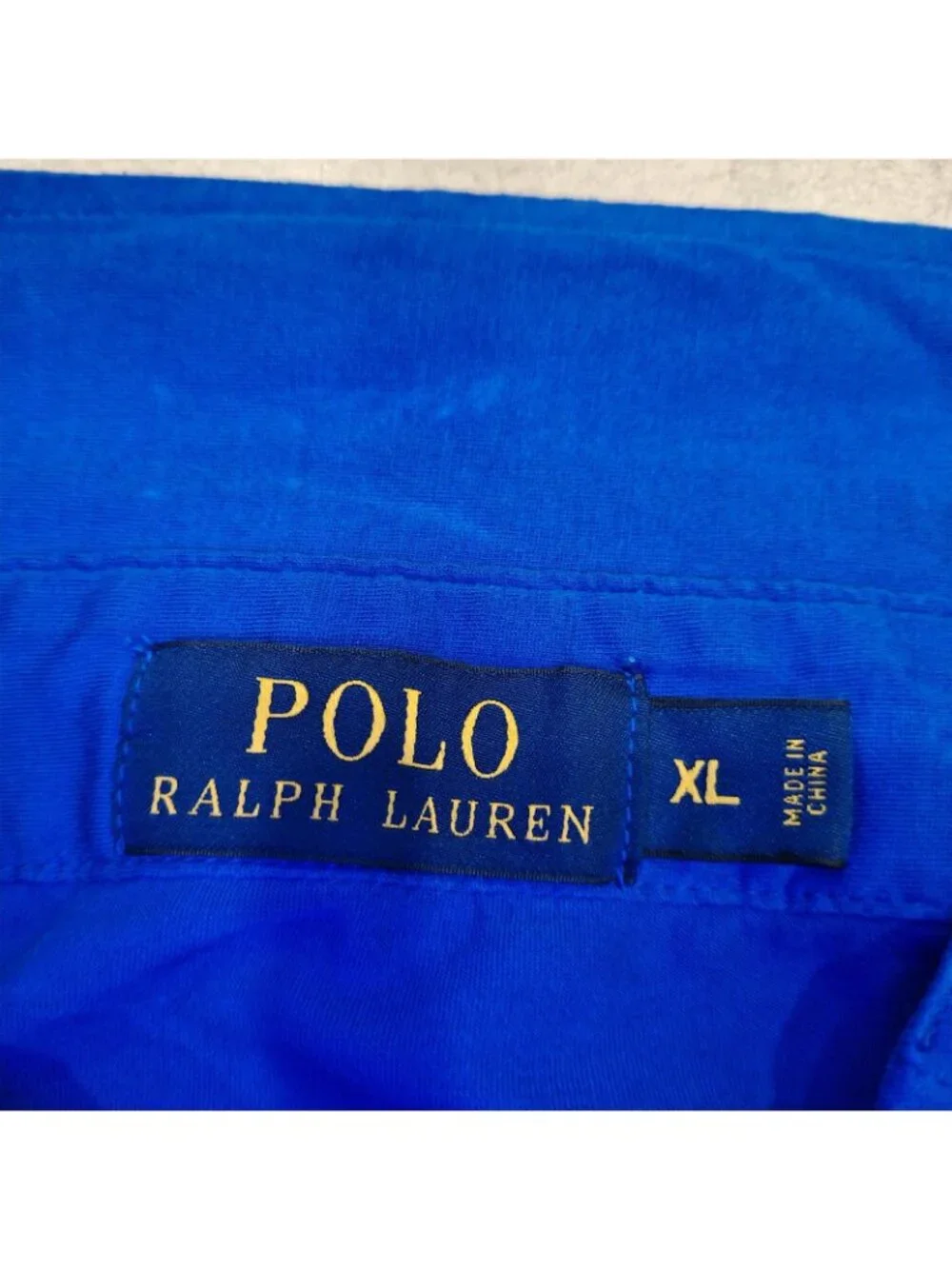 Polo Ralph Lauren Polo Shirt Mens XL Blue Popover Long Sleeve Pocket Jersey